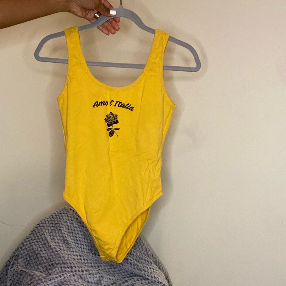Yellow bodysuit